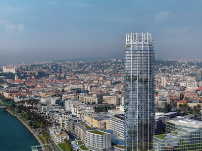 Prenájom - 2 izbový prémiový  byt s výhľadom na panorámu Bratislavy -  Eurovea Tower. TOP PONUKA !